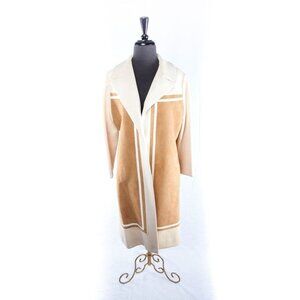 Vtg 1970's Jacobson's Department Store Woman's Wool & Leather Suede Coat Size 12